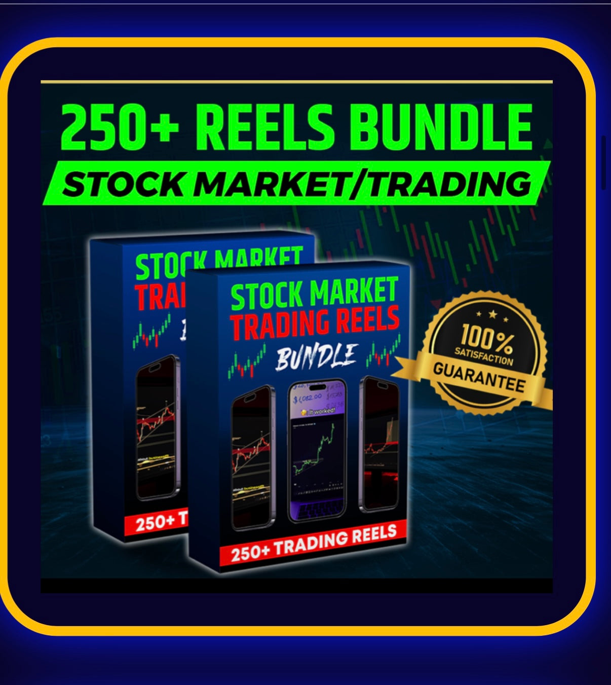 250+ stock market/trading reels bundle