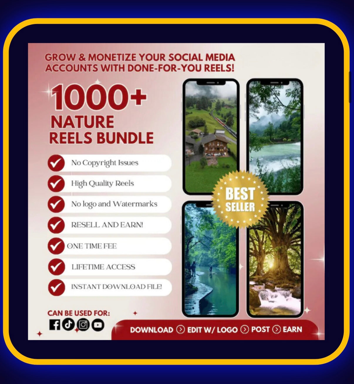 1000+ nature reels bundle