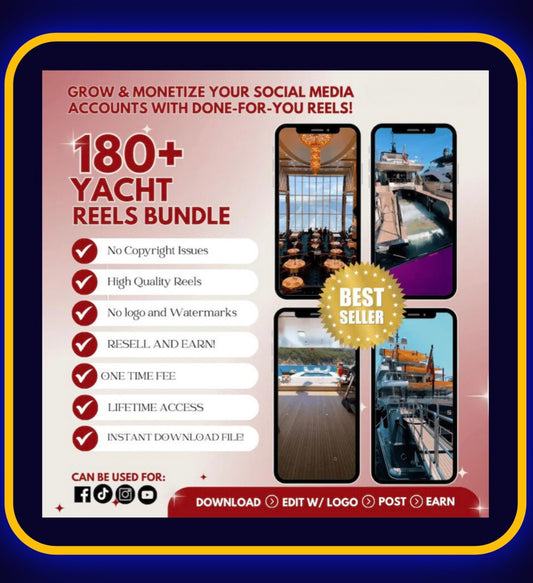 180+ yacht reels bundle
